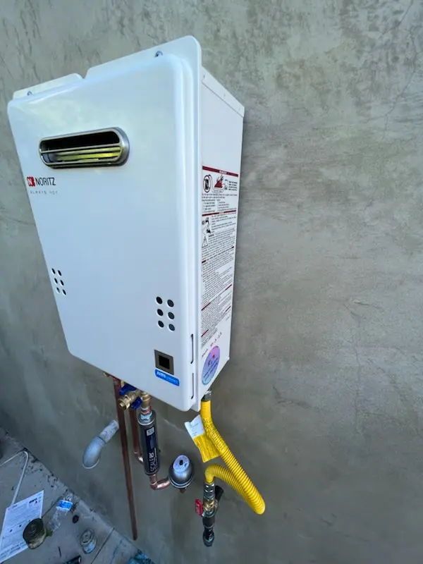 Tankless water heater installation for Highline homes